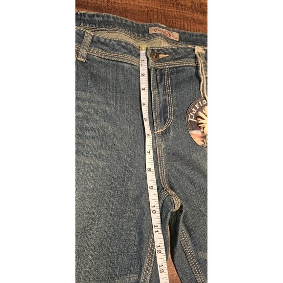 Paris Blues Women Junior Y2K Size 17 Stretch Light Wash Bootcut Mid Rise Jeans - Picture 14 of 15